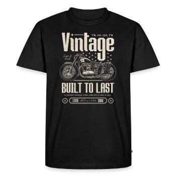 Vintage Motorcycle Bikers Motorbike Birthday 1968 - Men's Premium Organic T-Shirt - black - Front - Nico (187cm)