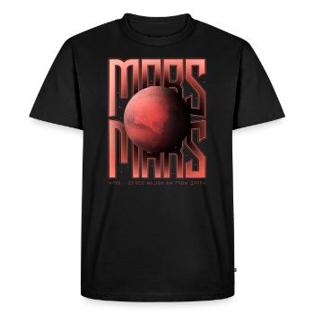 Mars Planète Extra-Atmosphérique Du Système Solaire - T-shirt Premium bio Homme - noir - Devant - Nico (187cm)