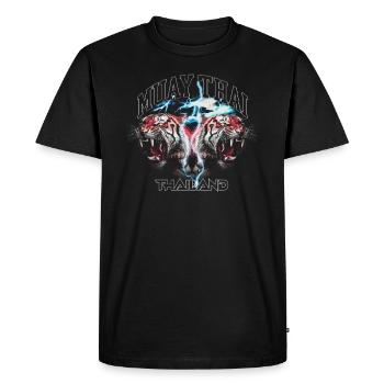Muay Thai MMA Tiger Thaïlande Kickboxing - T-shirt Premium bio Homme - noir - Devant - Nico (187cm)