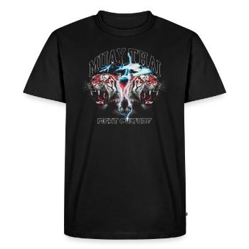 Muay Thai Fight Culture MMA Tiger Kickboxing - T-shirt Premium bio Homme - noir - Devant - Nico (187cm)