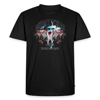 Muay Thai Tiger Squad MMA Tiger Kickboxing - T-shirt Premium bio Homme - noir - Devant - Nico (187cm)