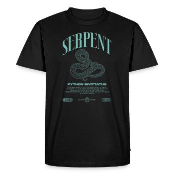 Burmese Python Modern Reptile Keeper Streetwear - Men's Premium Organic T-Shirt - black - Front - Nico (187cm)