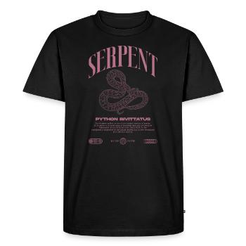 Burmese Python Modern Reptile Keeper Streetwear - Men's Premium Organic T-Shirt - black - Front - Nico (187cm)