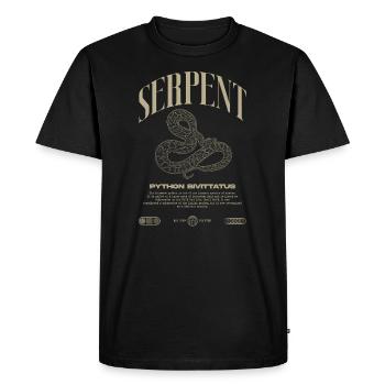 Burmese Python Modern Reptile Keeper Streetwear - Men's Premium Organic T-Shirt - black - Front - Nico (187cm)