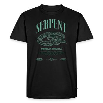 Carpet Python Modern Reptile Keeper Streetwear - Men's Premium Organic T-Shirt - black - Front - Nico (187cm)