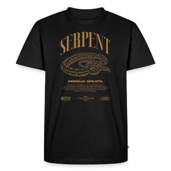 Carpet Python Modern Reptile Keeper Streetwear - Men's Premium Organic T-Shirt - black - Front - Nico (187cm)