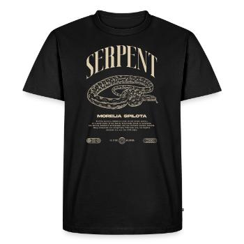 Carpet Python Modern Reptile Keeper Streetwear - Men's Premium Organic T-Shirt - black - Front - Nico (187cm)