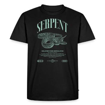 Reticulated Python Reptile Keeper Streetwear - Men's Premium Organic T-Shirt - black - Front - Nico (187cm)