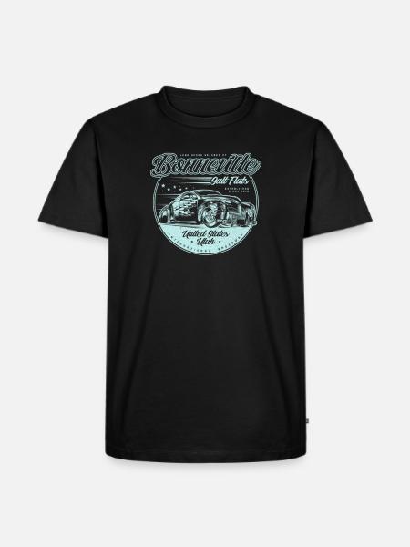Bonneville Salt Flats Vintage Hot Rod Race Car - Men's Premium Organic T-Shirt - black