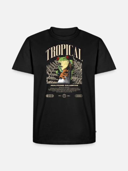 Rotäugiger Laubfrosch Regenwald Amphibie - Männer Premium Bio T-Shirt - Schwarz