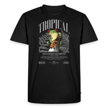 Grenouille arboricole aux yeux rouges Amphibien de la forêt tropicale - T-shirt Premium bio Homme - noir - Devant - Nico (187cm)