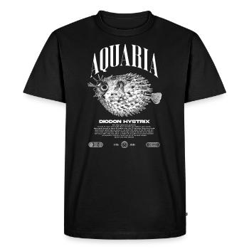 Porc-épic Puffer Fish Keeper Streetwear moderne - T-shirt Premium bio Homme - noir - Devant - Nico (187cm)