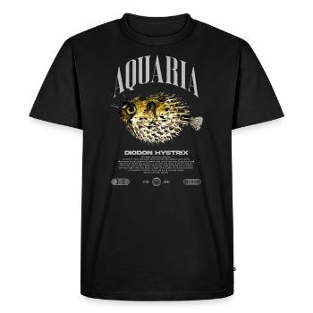 Porc-épic Puffer Fish Keeper Streetwear moderne - T-shirt Premium bio Homme - noir - Devant - Nico (187cm)