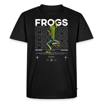 Red Eyed Tree Frog Streetwear Frog - Men's Premium Organic T-Shirt - black - Front - Nico (187cm)