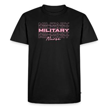 Infirmière militaire Infirmières médicales élégantes - T-shirt Premium bio Homme - noir - Devant - Nico (187cm)