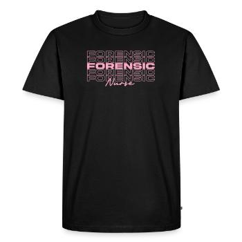 Forensic Nurse Medical Nurses Stylish - Men's Premium Organic T-Shirt - black - Front - Nico (187cm)