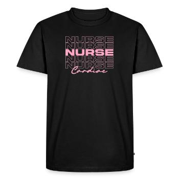 Infirmière cardiaque Infirmières médicales élégantes - T-shirt Premium bio Homme - noir - Devant - Nico (187cm)