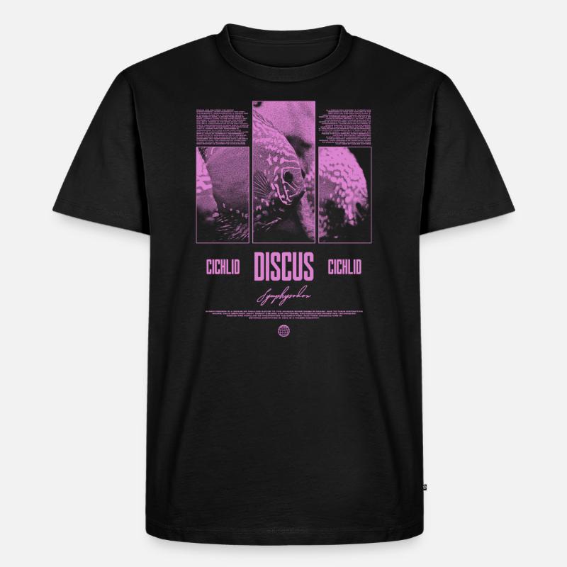 Diskusfisch Buntbarsch Aquarium Fischhalter - Männer Premium Bio T-Shirt - Schwarz