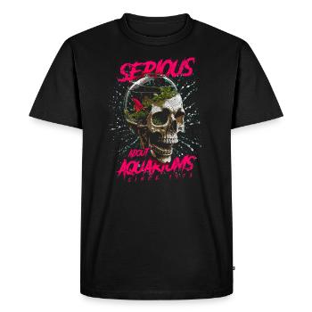 Sérieux au sujet des aquariums Gardien de poissons Anniversaire 1973 - T-shirt Premium bio Homme - noir - Devant - Nico (187cm)