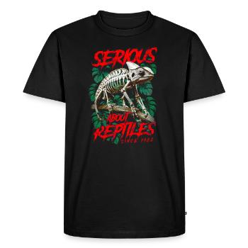Serious About Reptiles Reptile Keeper Born In 1982 - Men's Premium Organic T-Shirt - black - Front - Nico (187cm)