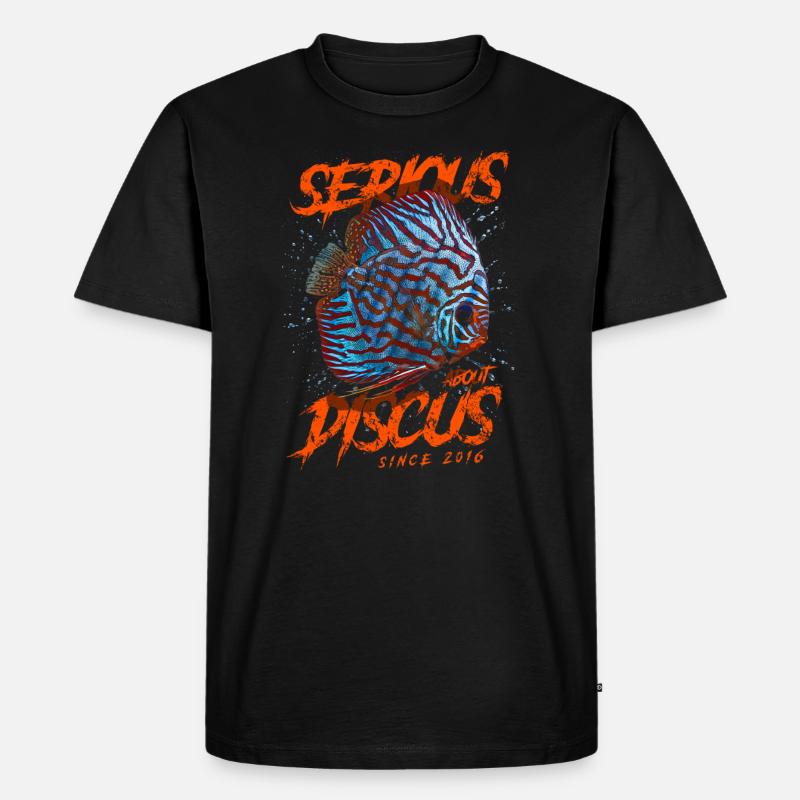 Ernsthaft mit Diskusfischen seit 2016 - Männer Premium Bio T-Shirt - Schwarz