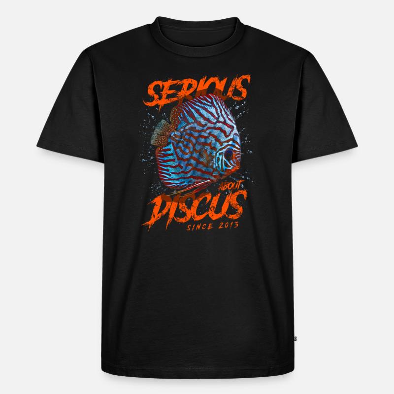 Ernsthaft mit Diskusfischen seit 2013 - Männer Premium Bio T-Shirt - Schwarz