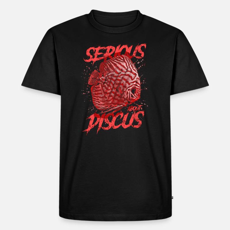 Ernsthaft über Diskusfischhalter Aquarianer - Männer Premium Bio T-Shirt - Schwarz