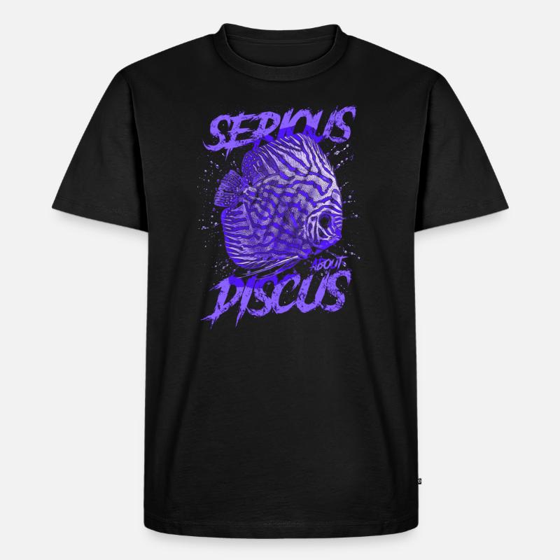 Ernsthaft über Diskusfischhalter Aquarianer - Männer Premium Bio T-Shirt - Schwarz