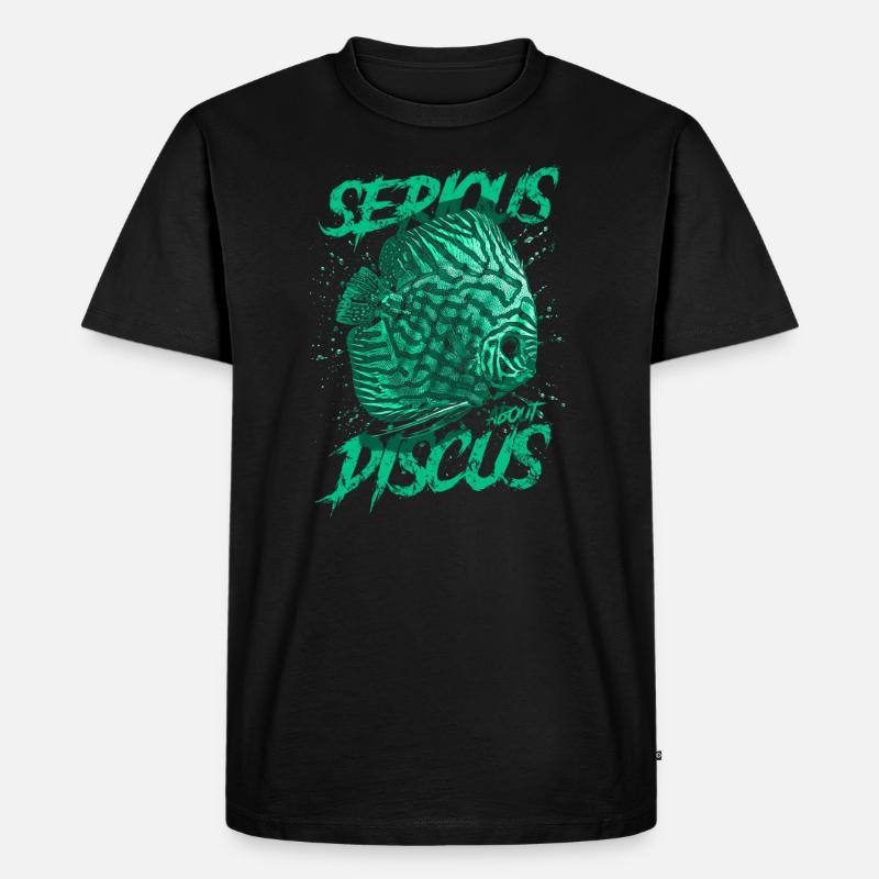 Ernsthaft über Diskusfischhalter Aquarianer - Männer Premium Bio T-Shirt - Schwarz