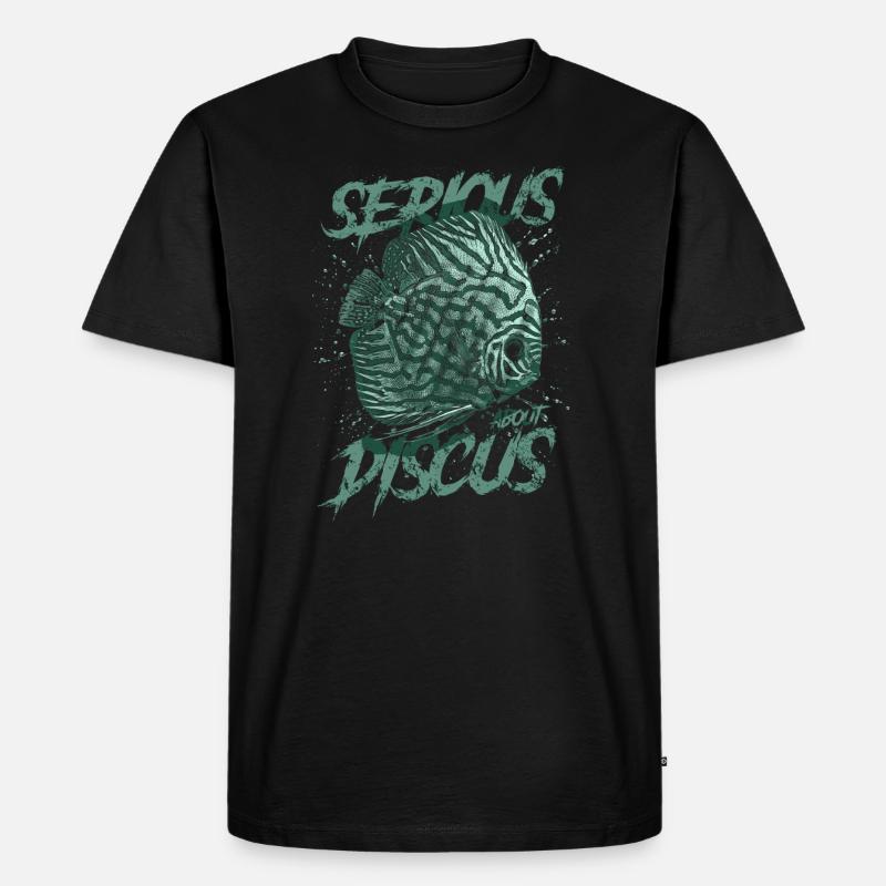 Ernsthaft über Diskusfischhalter Aquarianer - Männer Premium Bio T-Shirt - Schwarz