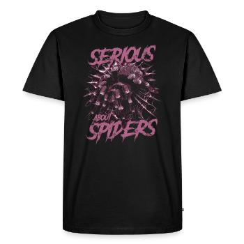 Sérieux au sujet des araignées Propriétaire de tarentule de compagnie - T-shirt Premium bio Homme - noir - Devant - Nico (187cm)