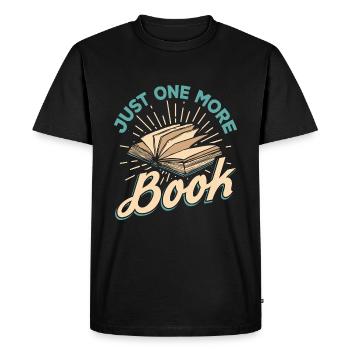 Lire le livre - T-shirt Premium bio Homme - noir - Devant - Nico (187cm)
