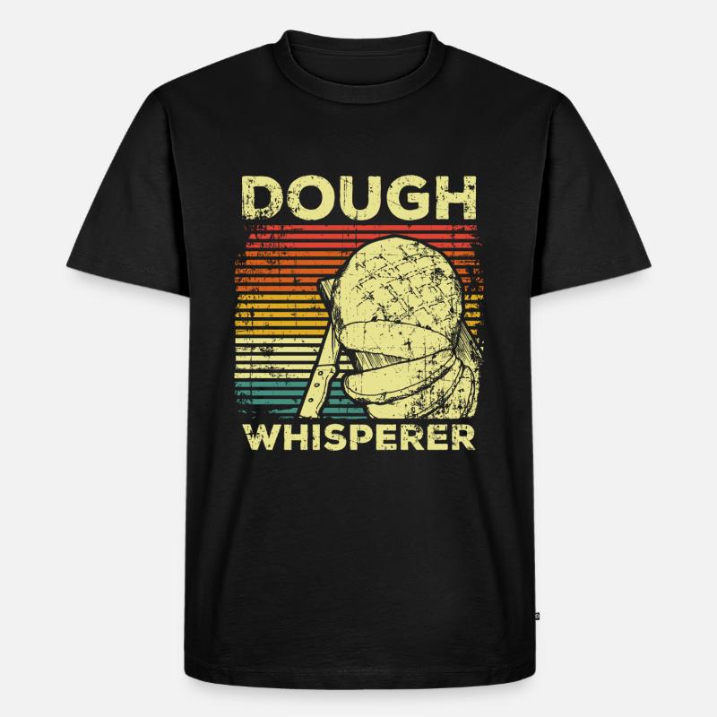Bäcker Teig Brot backen - Männer Premium Bio T-Shirt - Schwarz