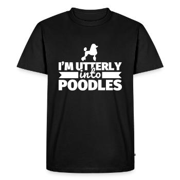 Poodle funny saying for poodle owner - Men's Premium Organic T-Shirt - black - Front - Nico (187cm)