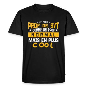 Prof de SVT super cool - T-shirt Premium bio Homme - noir - Devant - Nico (187cm)