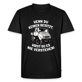 Unimog 411 - Offroad - Universal Motorgerät - Männer Premium Bio T-Shirt - Schwarz - Vorne - Nico (187cm)