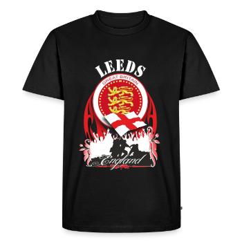 leeds - T-shirt Premium bio Homme - noir - Devant - Nico (187cm)