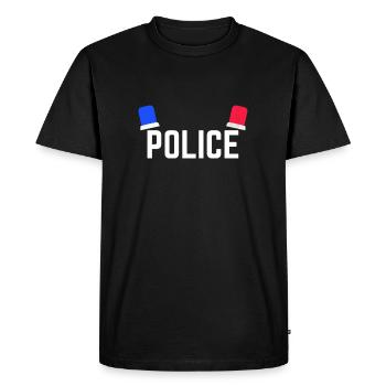 POLICE - T-shirt Premium bio Homme - noir - Devant - Nico (187cm)