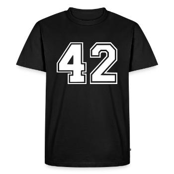 42 - T-shirt Premium bio Homme - noir - Devant - Nico (187cm)