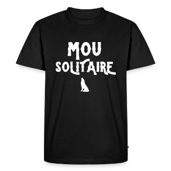 mou solitaire - T-shirt Premium bio Homme - noir - Devant - Nico (187cm)