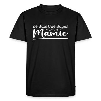 Je Suis Une Super Mamie - T-shirt Premium bio Homme - noir - Devant - Nico (187cm)