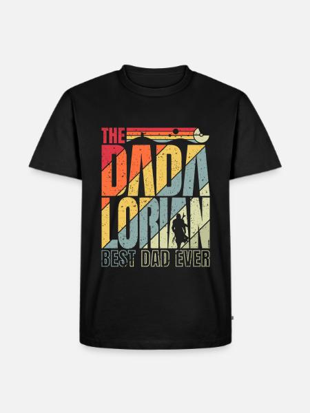 Dadalorian - vintage solnedgang - Bedste far! - Herre Premium økologisk T-shirt - sort