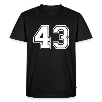 43 - T-shirt Premium bio Homme - noir - Devant - Nico (187cm)