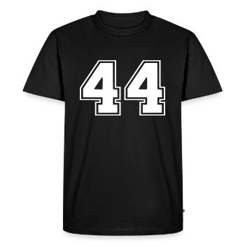 44 - Men's Premium Organic T-Shirt - black - Front - Nico (187cm)
