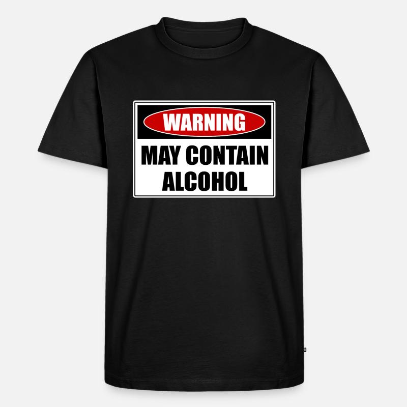 May Contain Alcohol - Männer Premium Bio T-Shirt - Schwarz