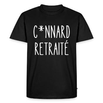 connard retraité - T-shirt Premium bio Homme - noir - Devant - Nico (187cm)