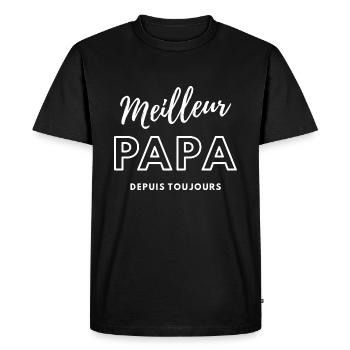 Best Dad Gift, Father's Day, Birthday - Men's Premium Organic T-Shirt - black - Front - Nico (187cm)