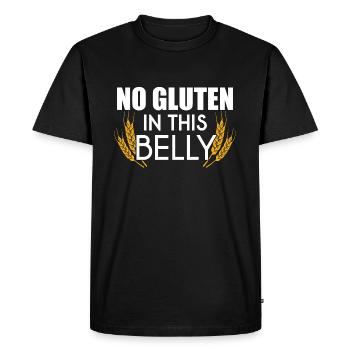 No Gluten In This Ventre - Allergic Allergic - T-shirt Premium bio Homme - noir - Devant - Nico (187cm)