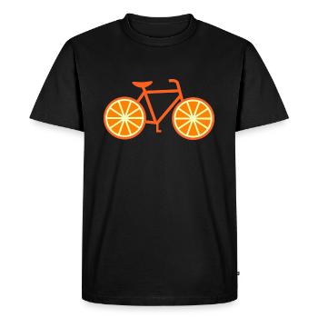 Vélo orange - T-shirt Premium bio Homme - noir - Devant - Nico (187cm)