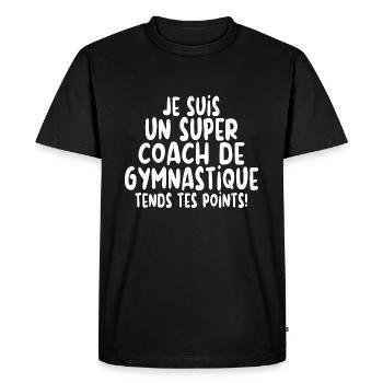 Super Coach De Gymnastique Rythmique Gymnastique - T-shirt Premium bio Homme - noir - Devant - Nico (187cm)